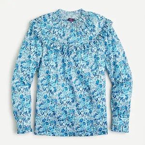 J.Crew Liberty Elysian Day Floral Smocked Popover